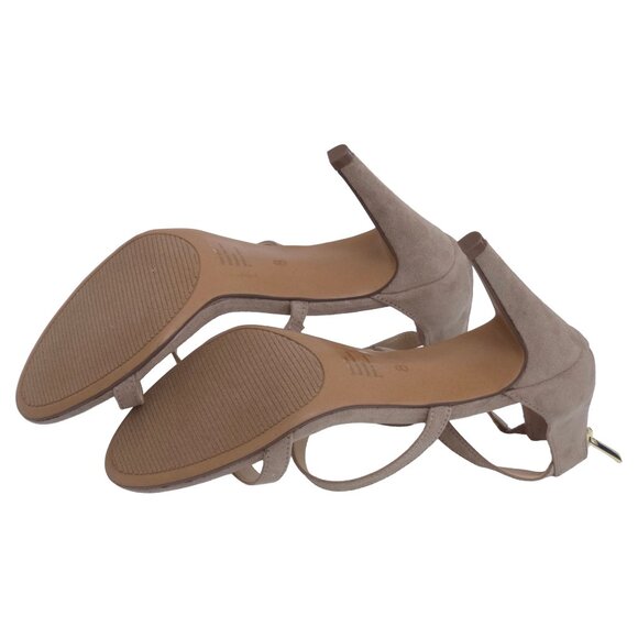 🌟 Kelly & Katie Cleo Heeled Sandal - Nude/Beige Faux Suede - Size 8 🌟 - Picture 9 of 11